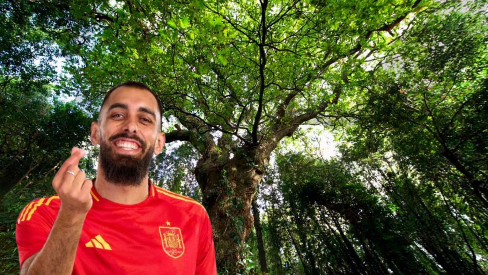 Borja Iglesias, en un fotomontaje.