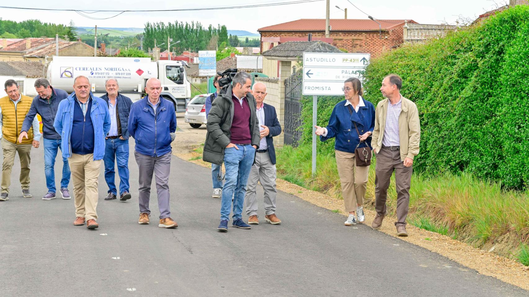 Visita a las obras de la mejora de la PP-4311 entre Lantadilla y Osorno. 