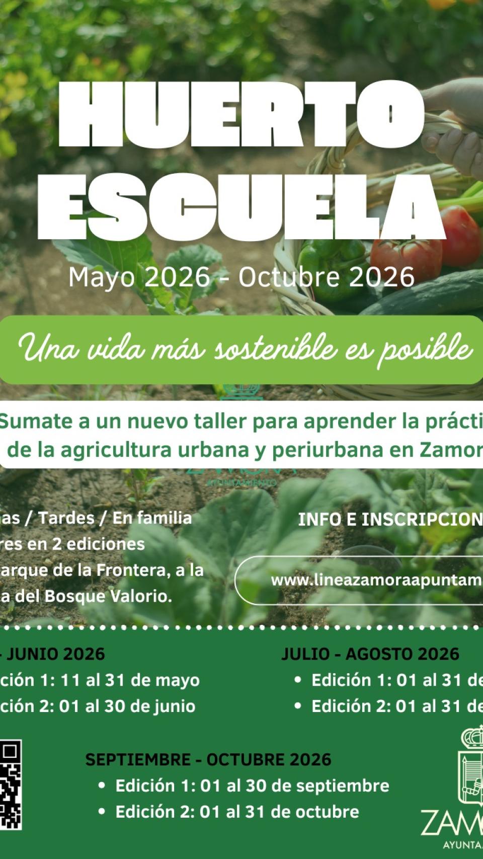 Cartel del Huerto Escuela de Zamora 2025.