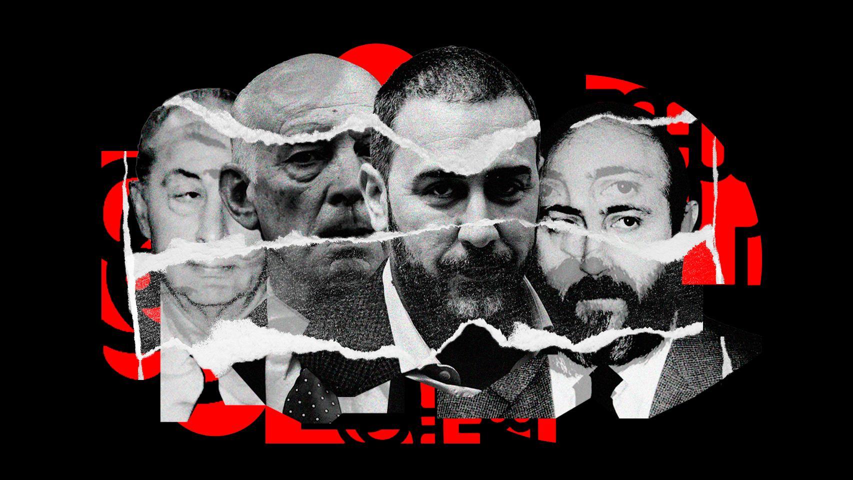 Juan Alberto Perote, José Amedo, Víctor de Aldama y Luis Roldán.
