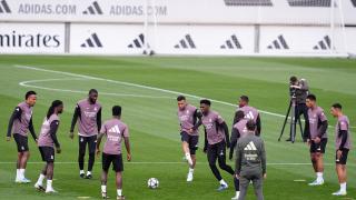 Entrenamiento del Real Madrid en Valdebebas