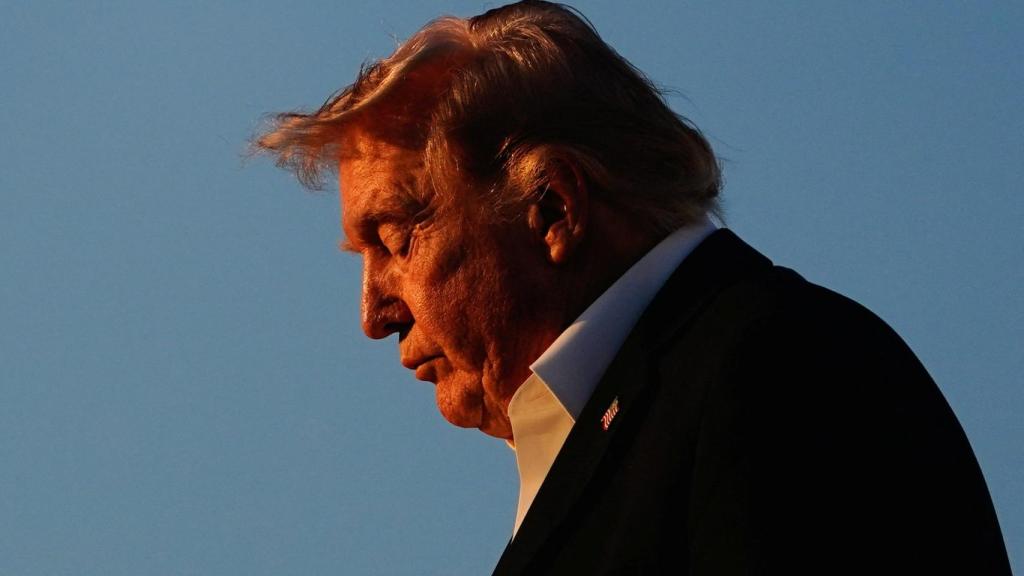 Donald Trump a su llegada a la Base Aérea Andrews.