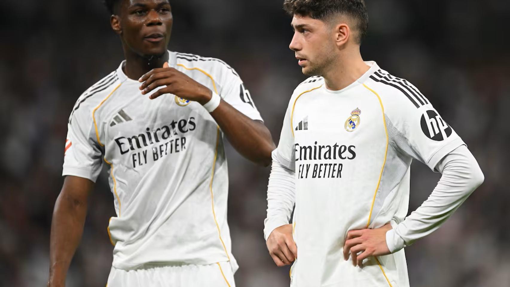 Tchouaméni y Valverde, durante un partido del Real Madrid esta temporada.