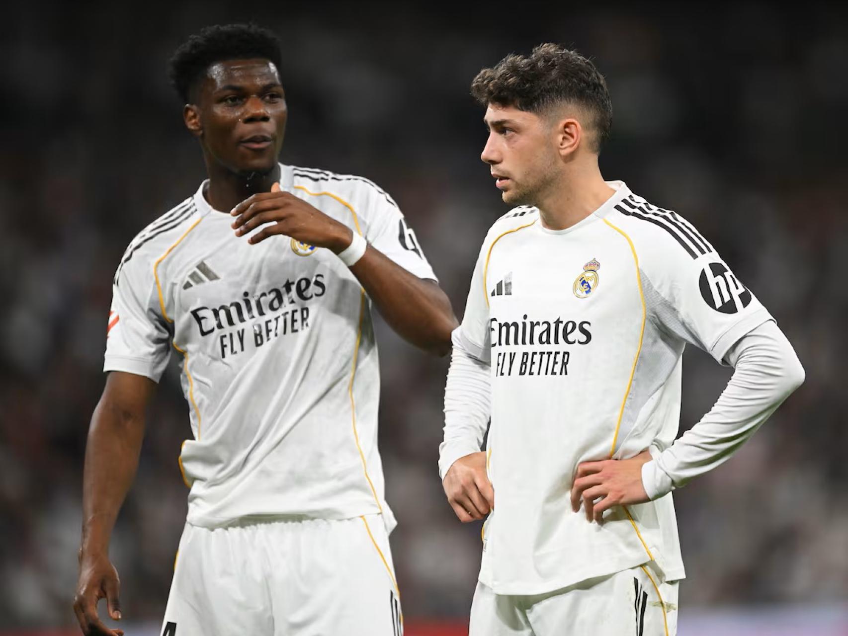 Tchouaméni y Valverde, durante un partido del Real Madrid esta temporada.