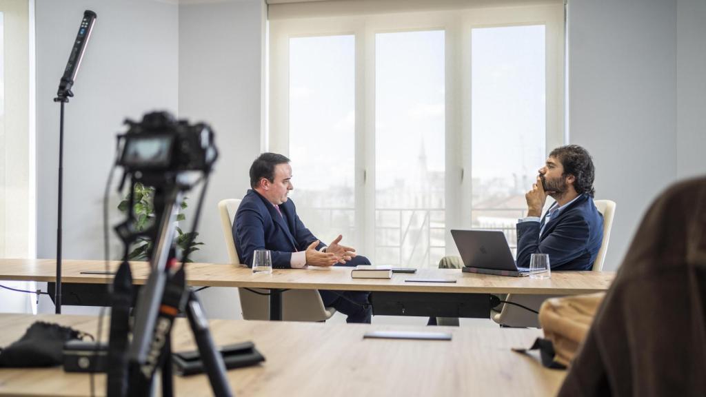 Un momento de la entrevista.