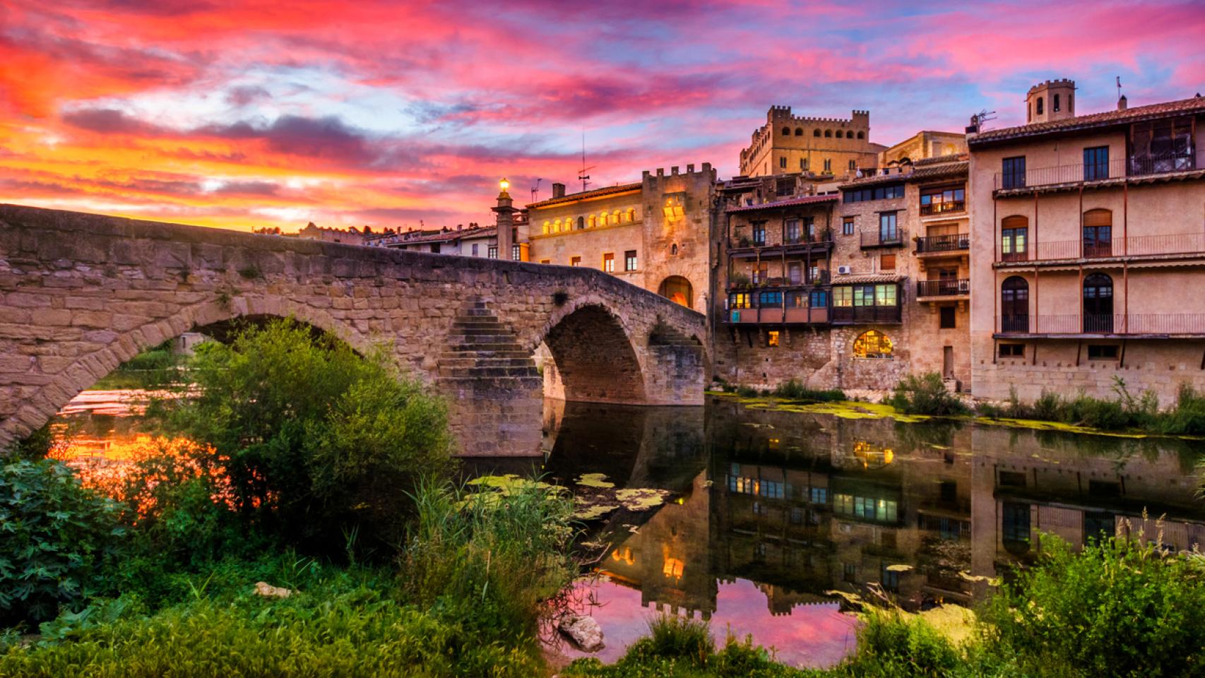 El pueblo de Valderrobres, en la comarca del Matarraña.