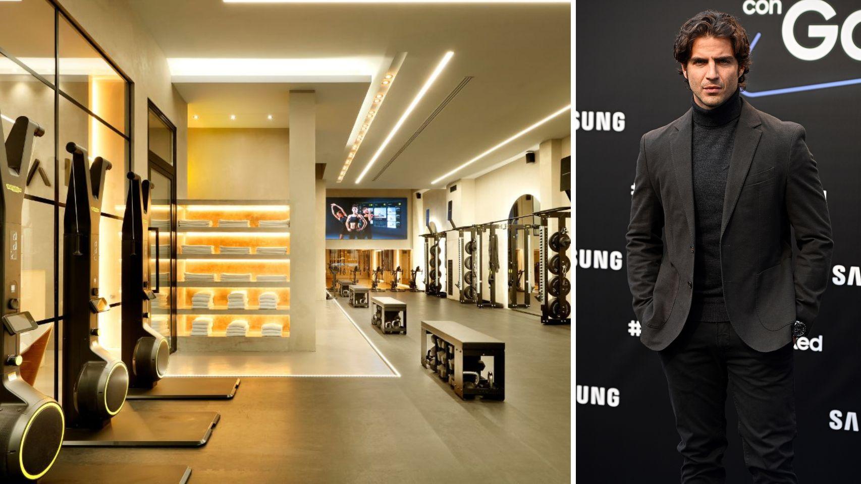 El gimnasio Real Healthness Club en el barrio Salamanca de Madrid y el actor Maxi Iglesias, uno de sus fundadores.