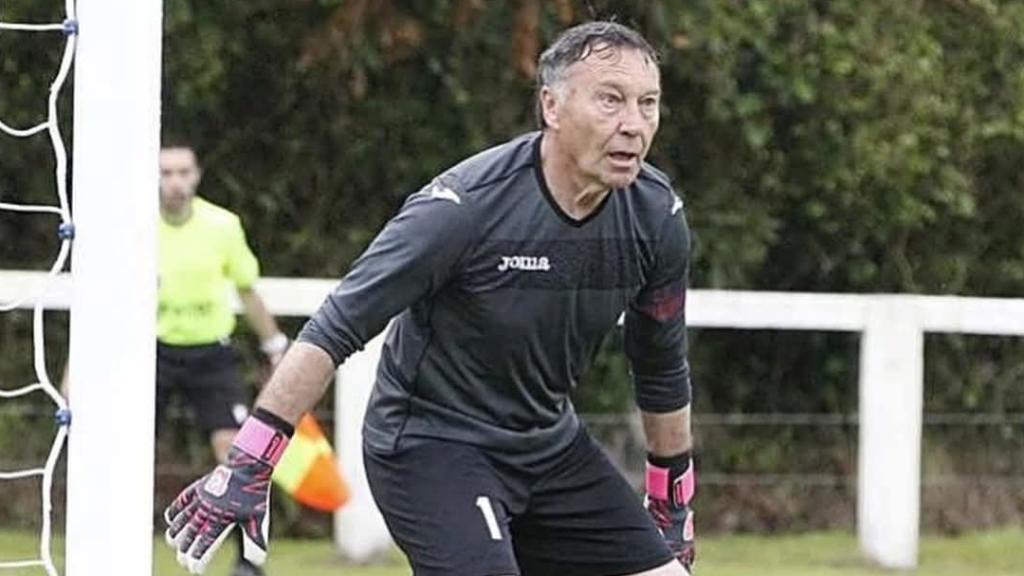 Ángel Mateos, durante el partido de Tercera RFEF.
