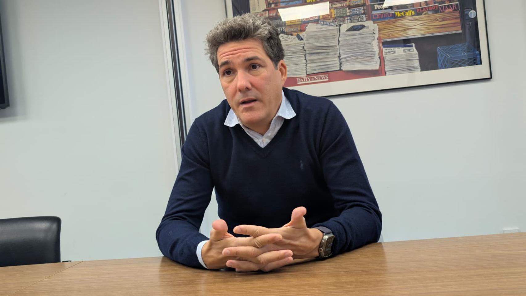 Gustavo Martínez, economista, durante la entrevista.