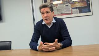 Gustavo Martínez, economista, durante la entrevista.