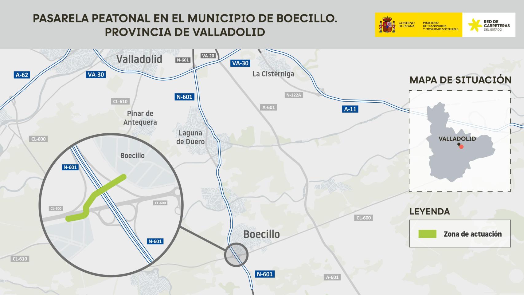 Mapa pasarela Boecillo