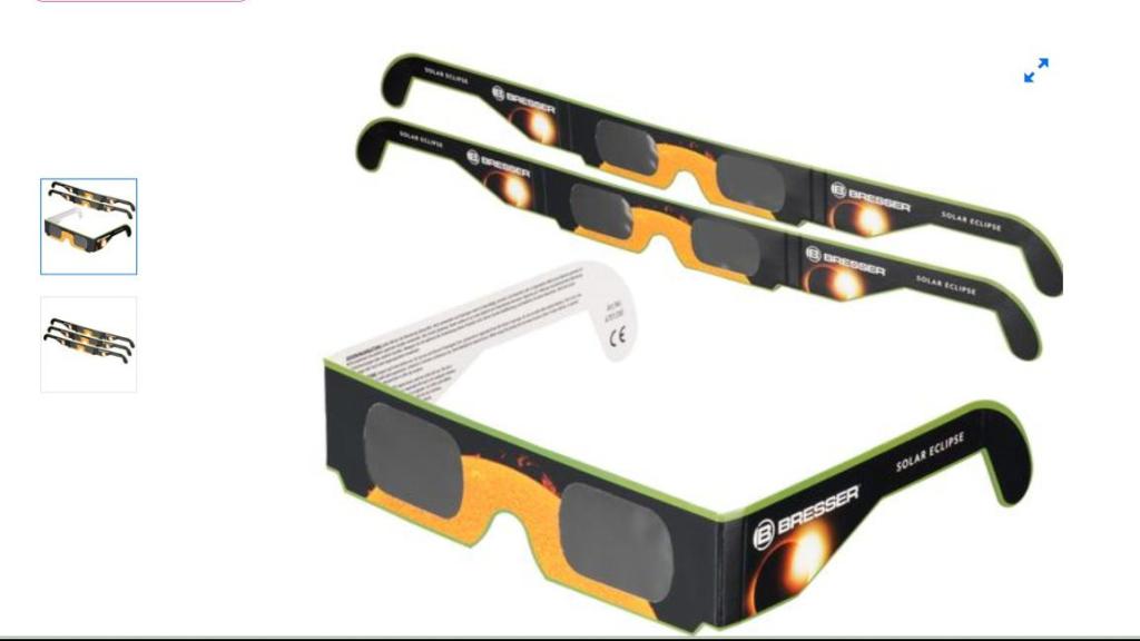 Gafas para eclipse solar.
