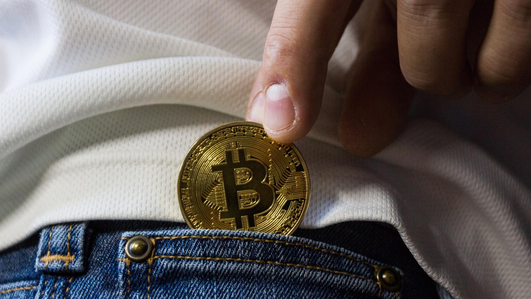 Representación de un bitcoin. 