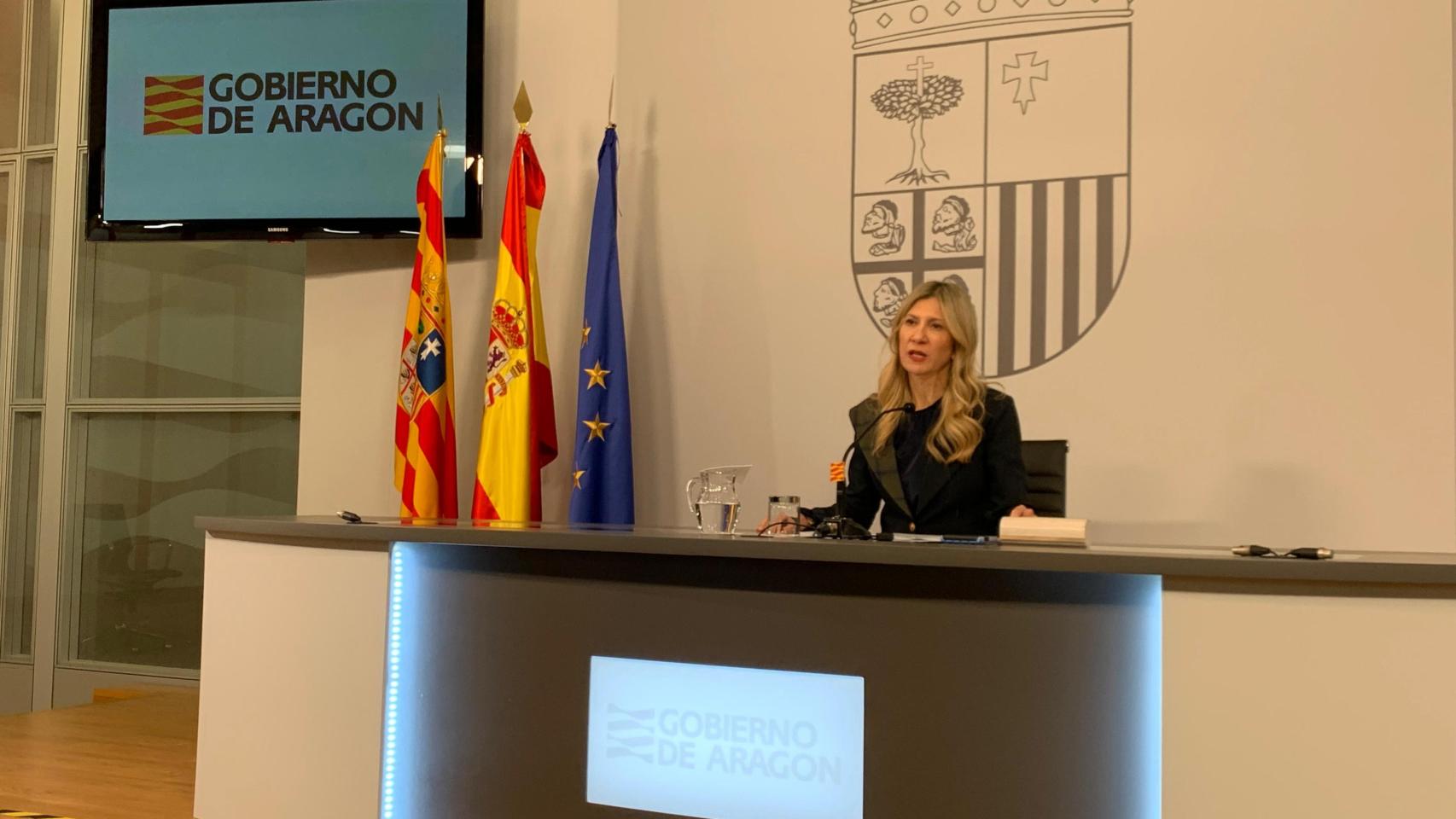 La vicepresidenta, Mar Vaquero, tras el Consejo de Gobierno de este viernes.
