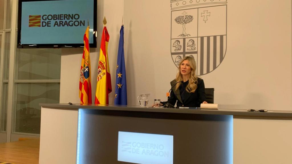 La vicepresidenta, Mar Vaquero, tras el Consejo de Gobierno de este viernes.
