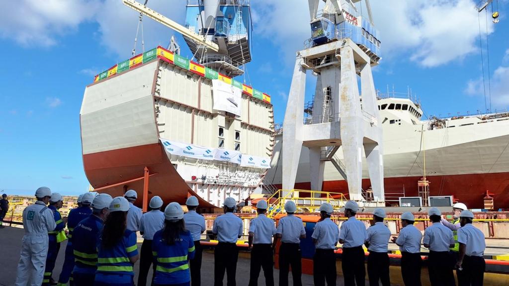 Puesta de la quilla de la séptima corbeta construida por Navantia para Arabia Saudí