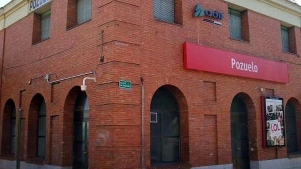 La fachada de la estación de Pozuelo de Alarcón.