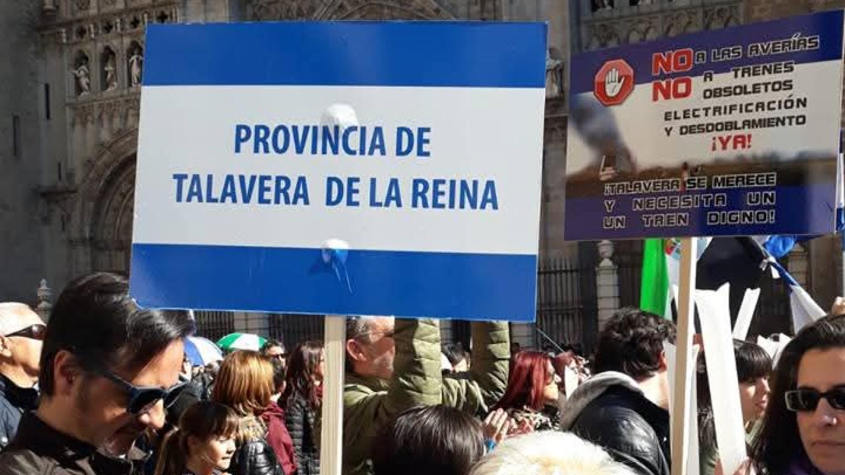 Imagen de la manifestación por el futuro de Talavera celebrada en Toledo en febrero de 2019.