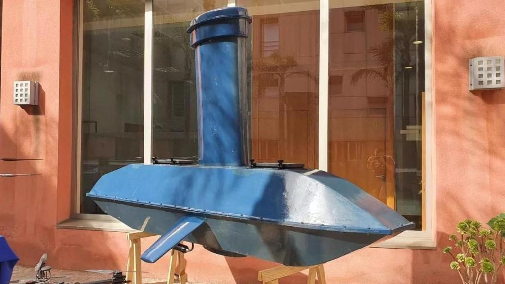 Prototipo de dron intervenido en una operación en 2022 contra un clan del Estrecho.
