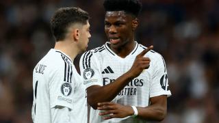 Valverde y Tchouaméni, durante un partido del Real Madrid.