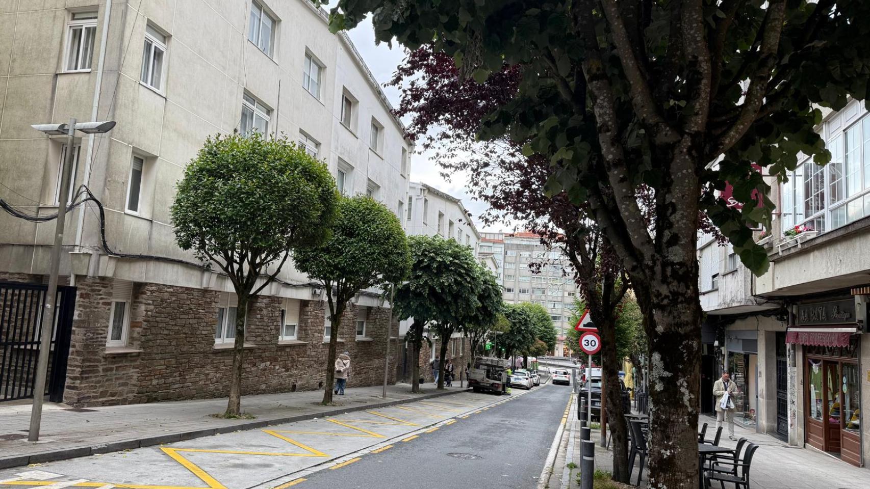 Una de las calles afectadas.