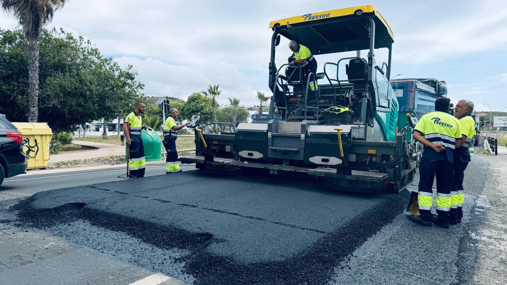 Las obras de los pasos de peatones elevados de Vélez-Málaga.