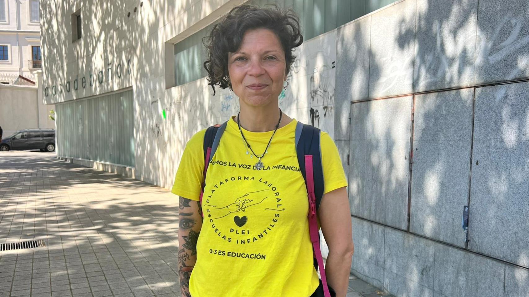 Rosa Marín, educadora infantil y portavoz de la Plataforma Laboral Escuelas Infantiles, en una imagen cedida.