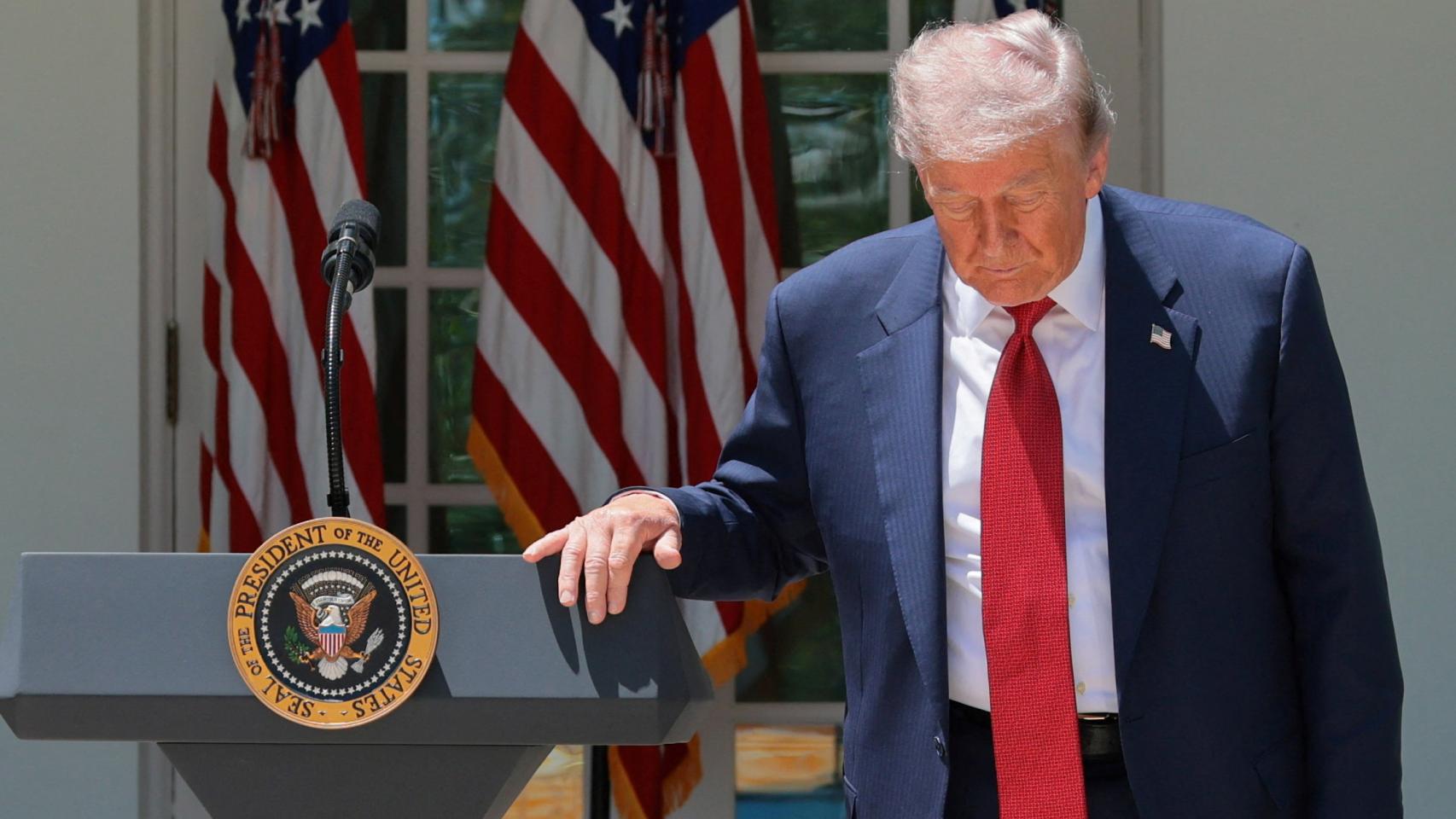 El presidente Donald Trump este viernes.