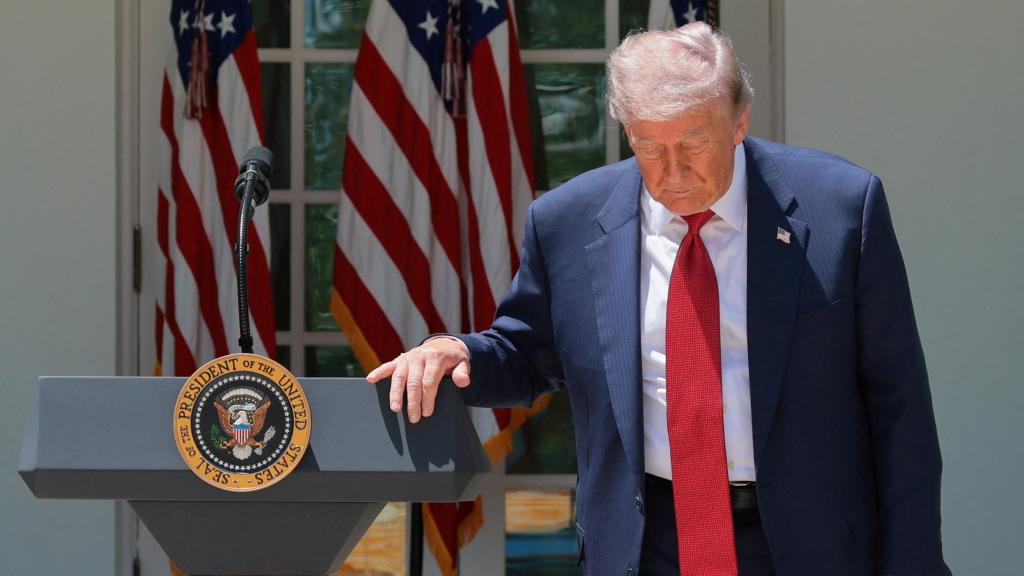 El presidente Donald Trump este viernes.