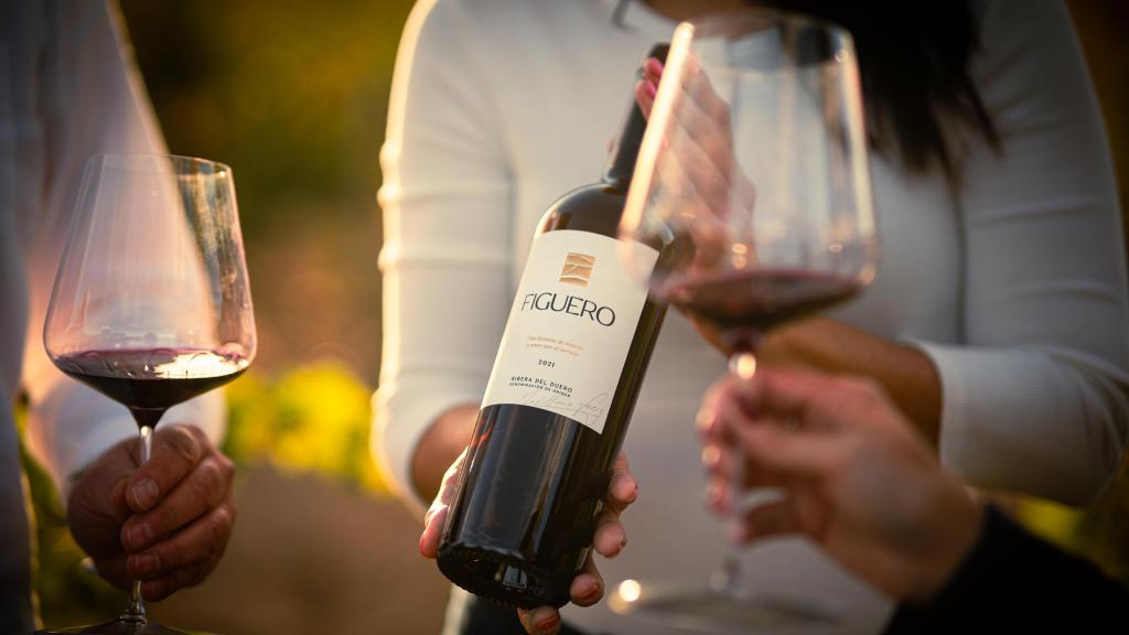 Uno de los vinos producidos en las Bodegas Figuero.