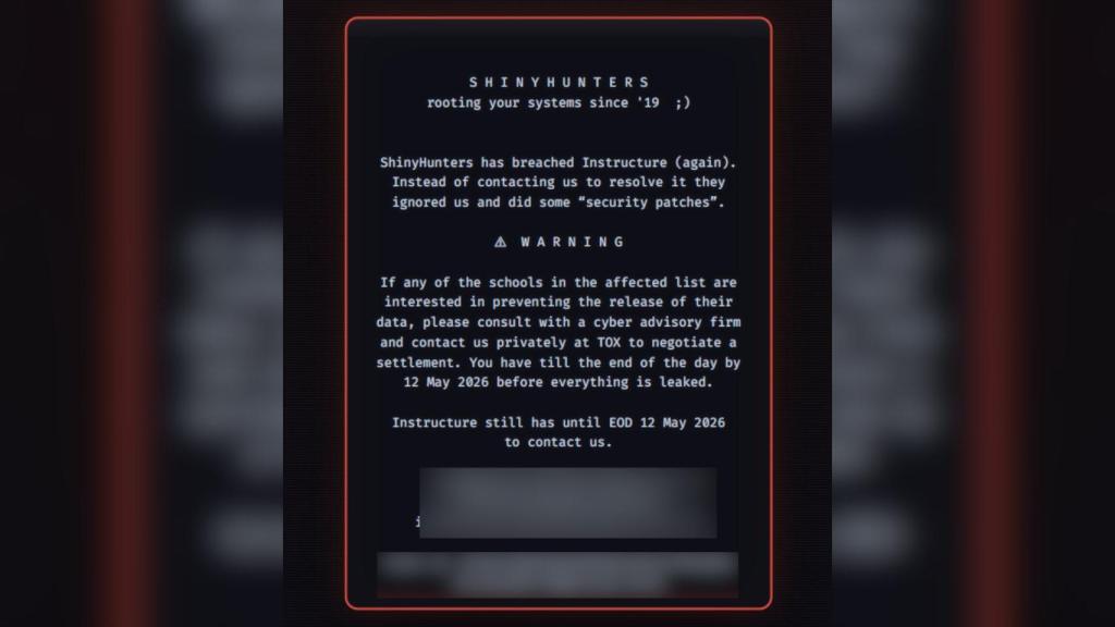 El mensaje publicado por los hackers en los ordenadores de las universidades