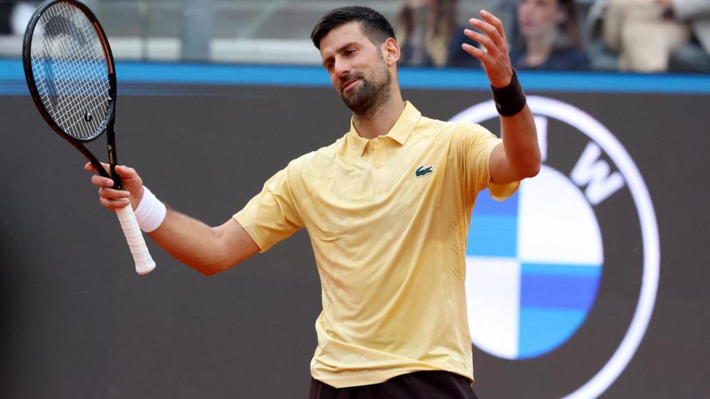 Djokovic, durante el partido ante Prizmic.