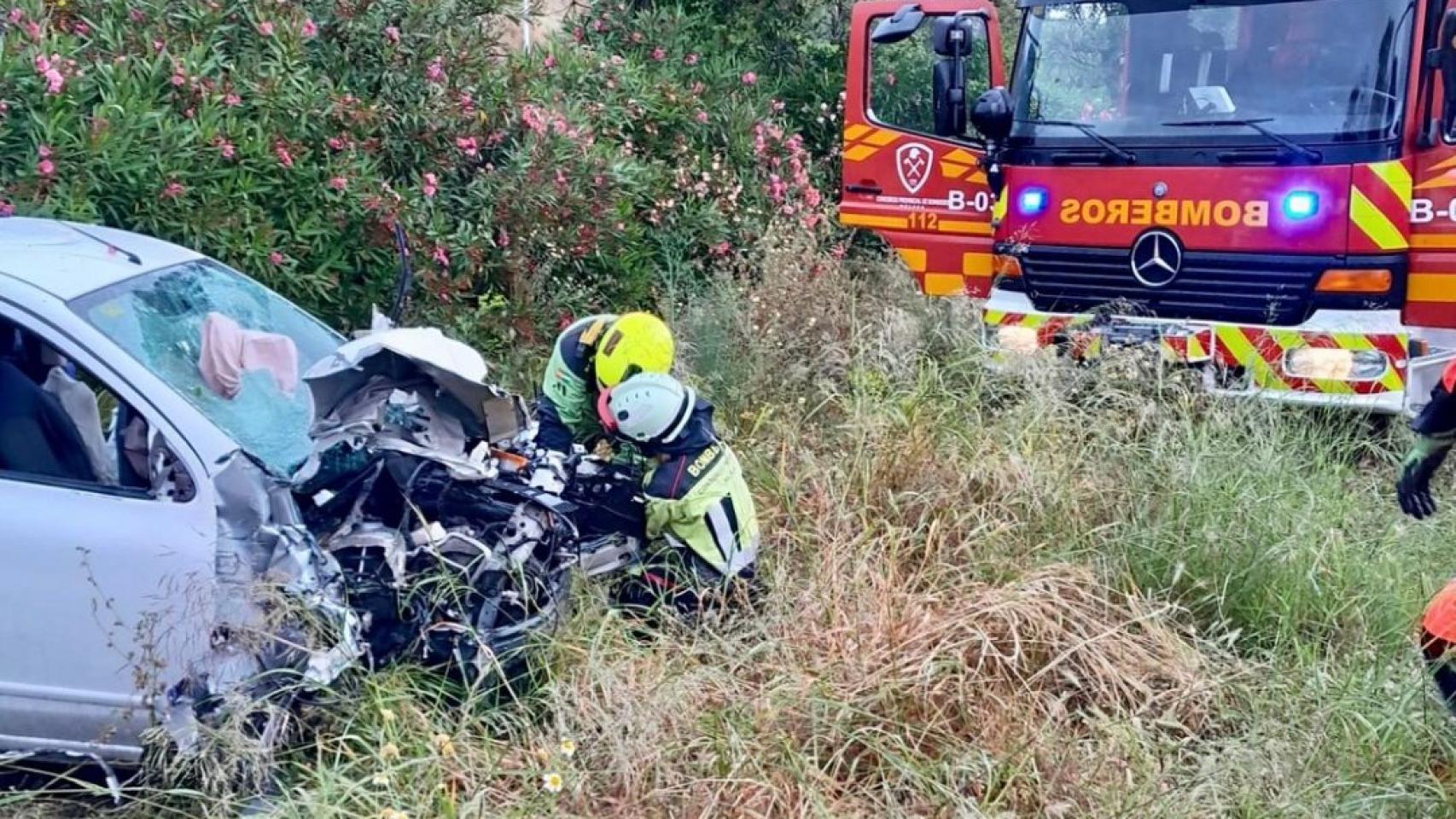 El vehículo accidentado.