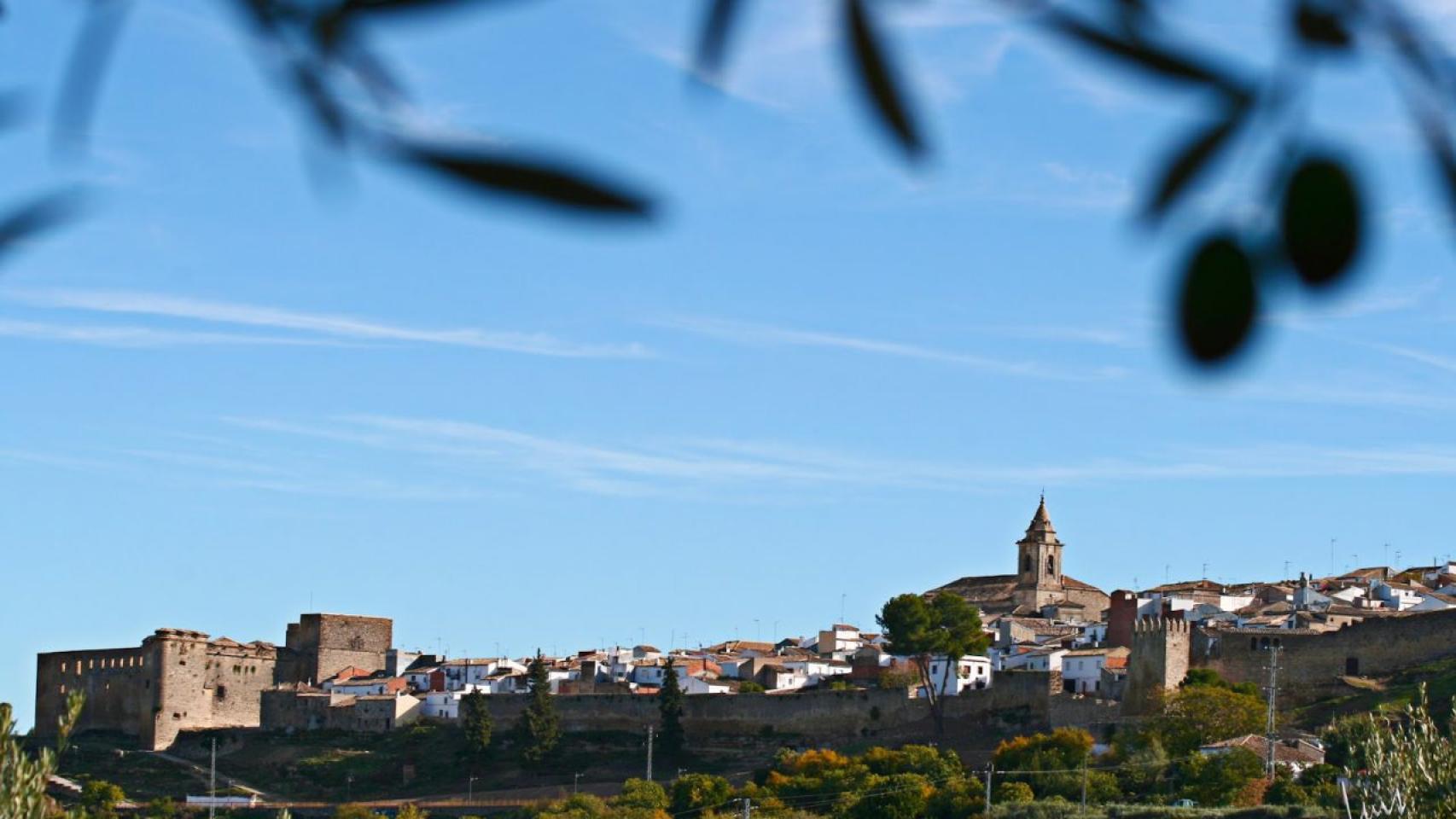 Panorámical del pueblo de Sabiote.