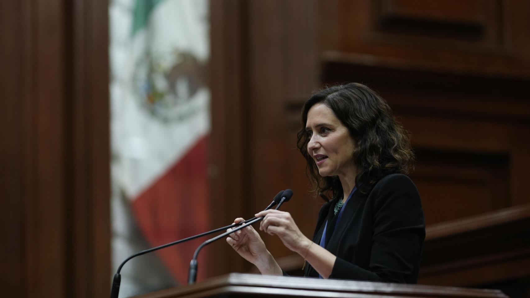 La presidenta de la Comunidad de Madrid, Isabel Díaz Ayuso, en su viaje a México.