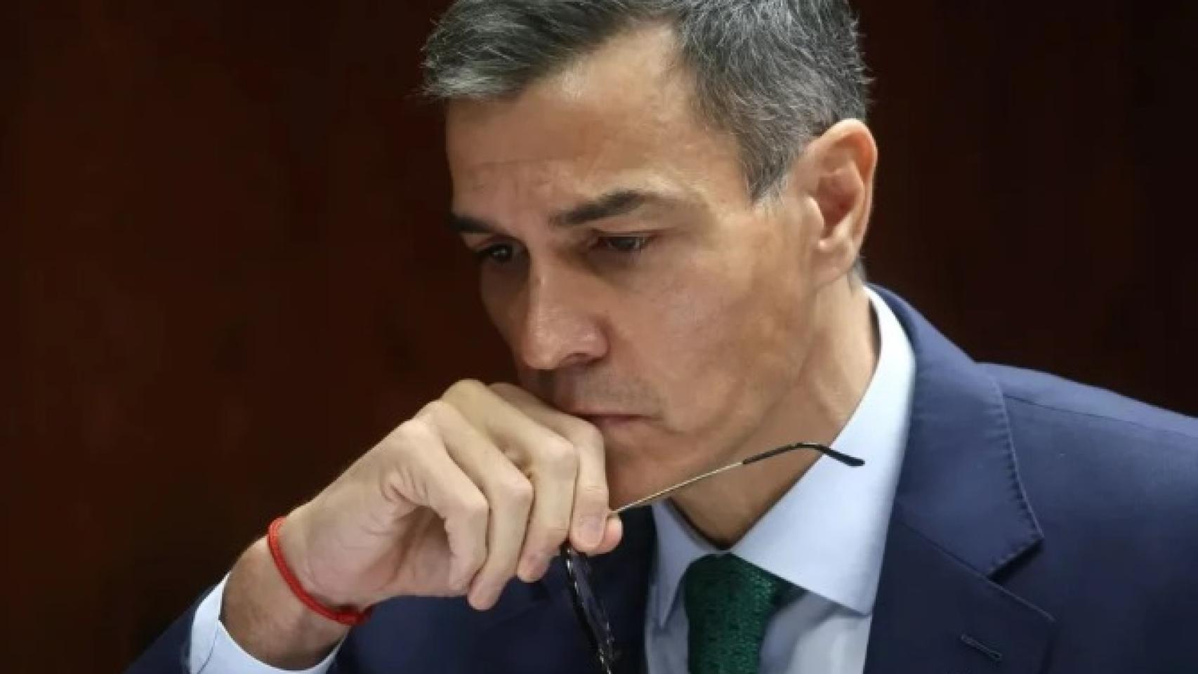 Pedro Sánchez, durante su comparecencia en la comisión de investigación del Senado por la corrupción.