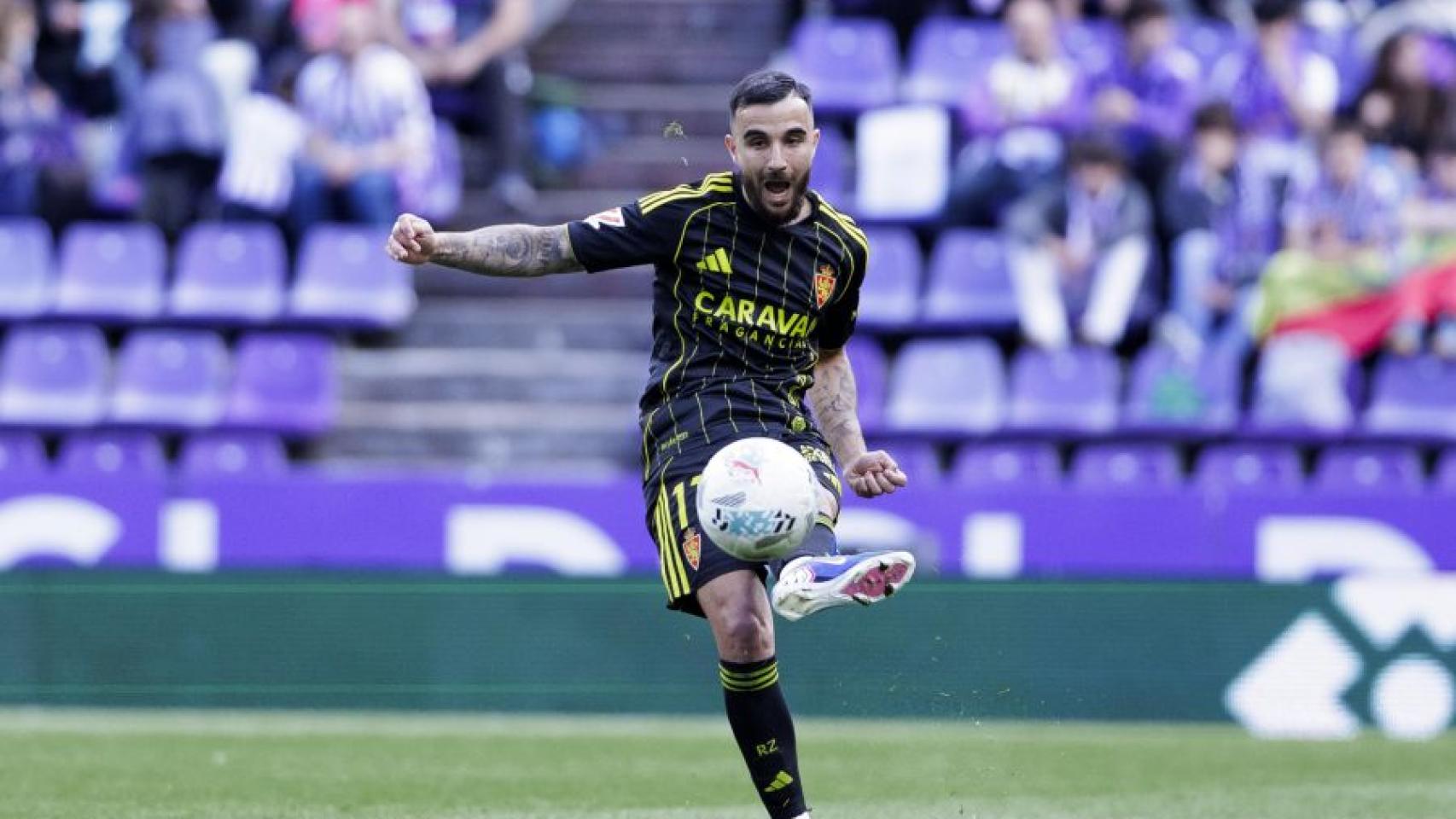 Rober González, en el Valladolid - Real Zaragoza