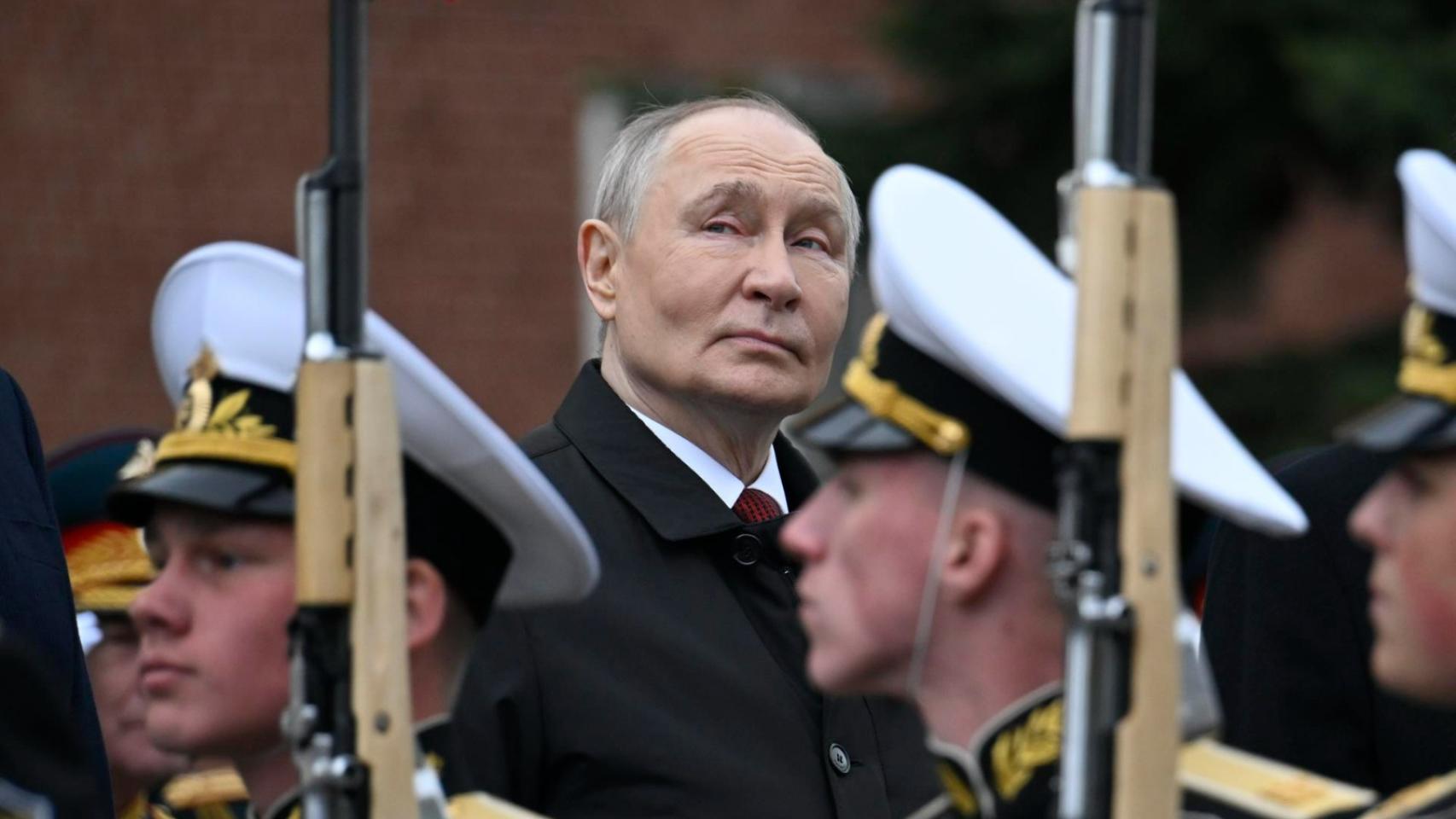 El presidente ruso Vladimir Putin durante la celebración del Día de la Victoria.