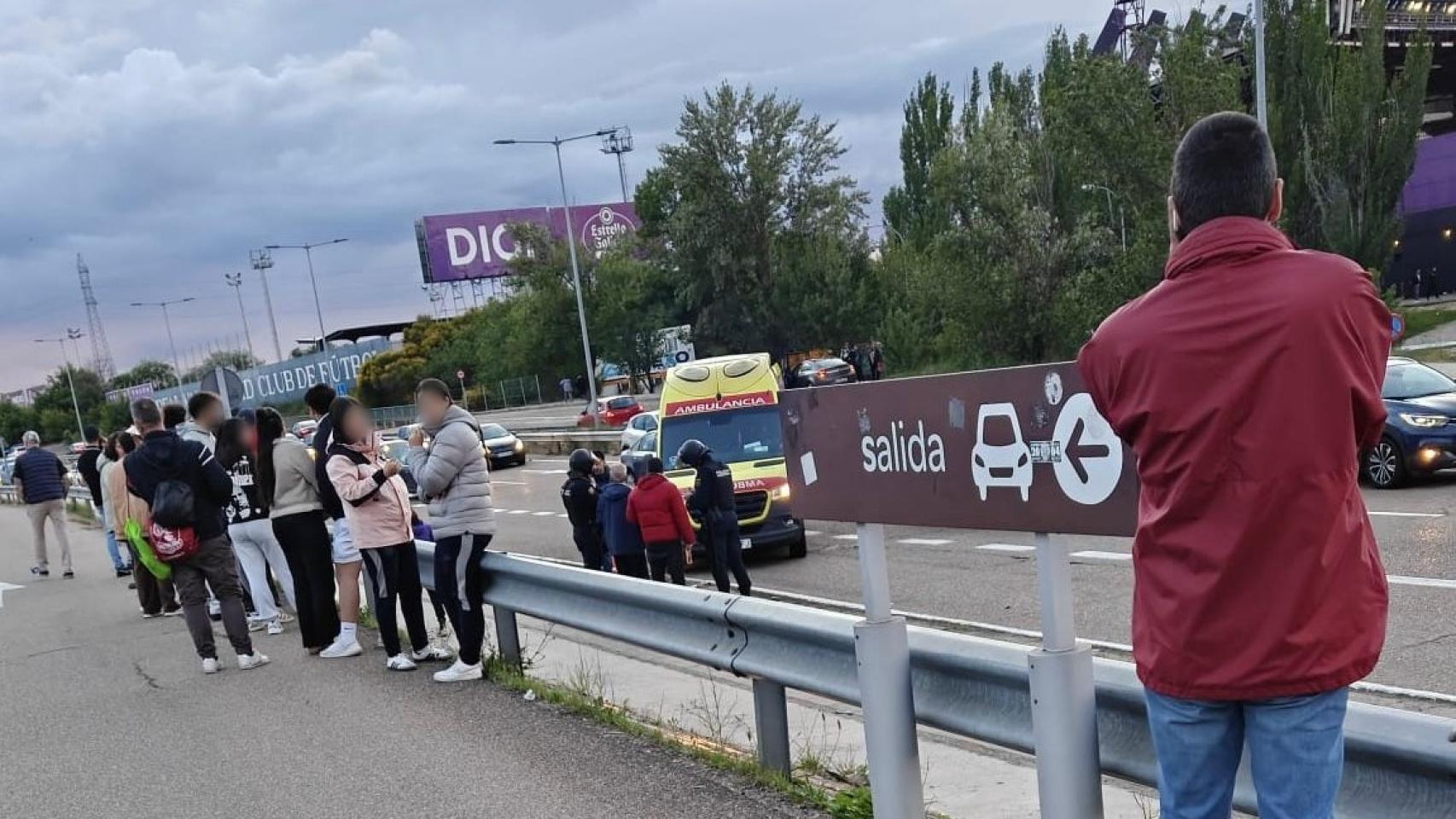 El servicio de emergencias de Sacyl tuvo que atender a una niña menor tras la pelea entre radicales del Real Valladolid y Real Zaragoza.