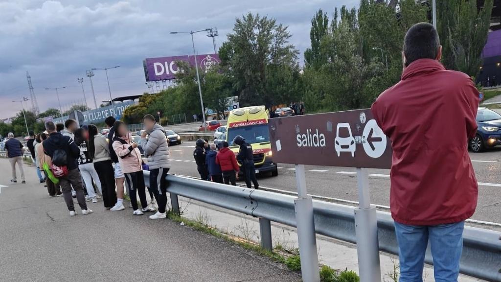 El servicio de emergencias de Sacyl tuvo que atender a una niña menor tras la pelea entre radicales del Real Valladolid y Real Zaragoza.jpeg