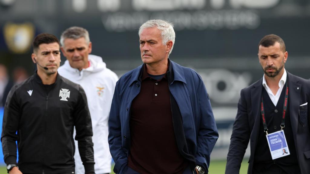José Mourinho, antes de un partido del Benfica