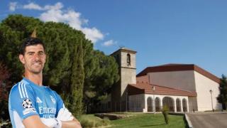 Montaje de Courtois y el municipio donde suele relajarse. 