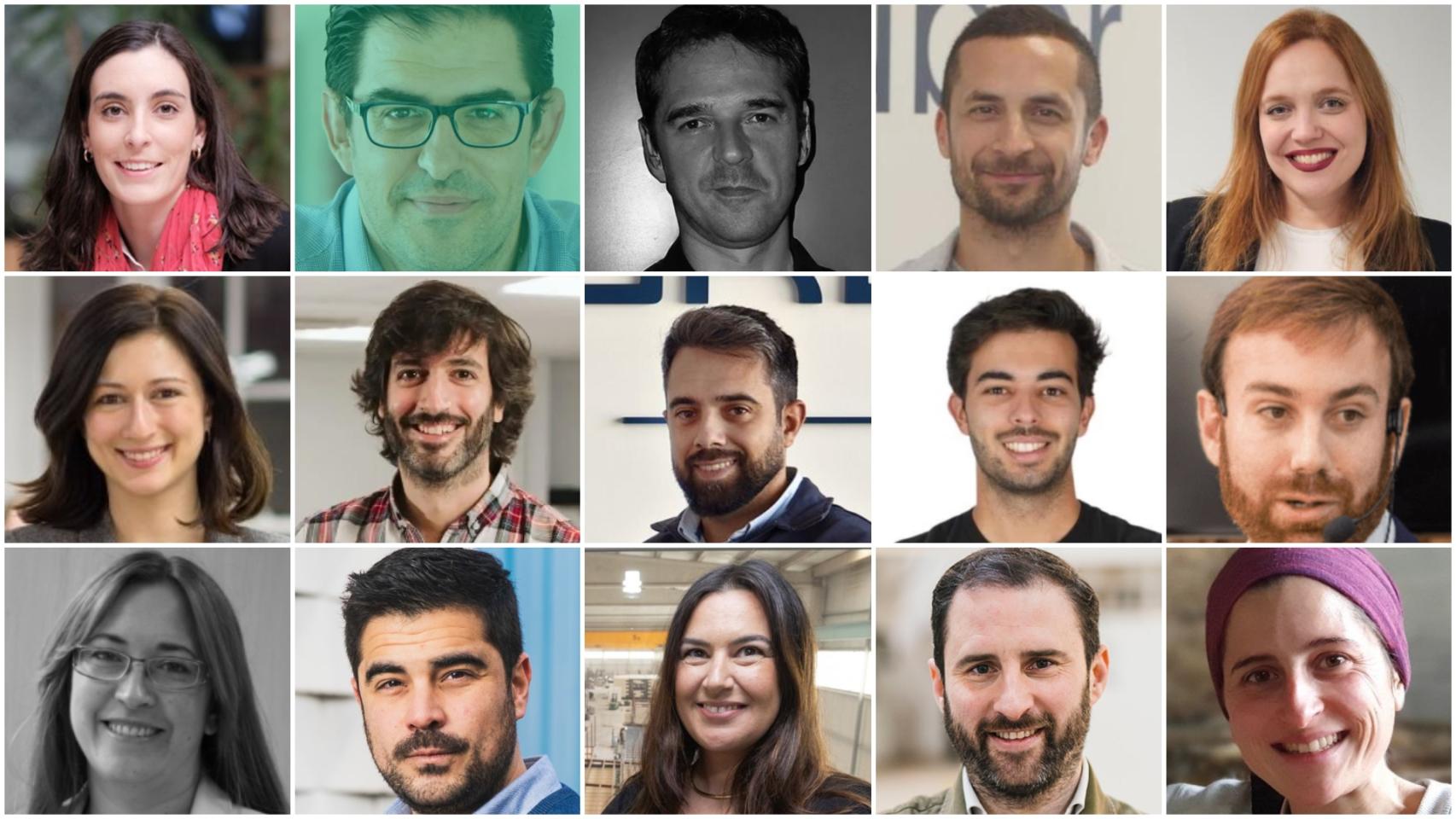 De izquierda a derecha y de arriba a abajo: Carmen Pumariño, Fernando Gómez, Pablo Campos, Diego López, Águeda Ubeira, Inés Ures, Pedro Pestana, Rubén Gil, Manuel Ferreira, Pedro Ojea, Pilar Vila, Efrén Álvarez, Silvia Sánchez, David Camba y Ana Corredoira