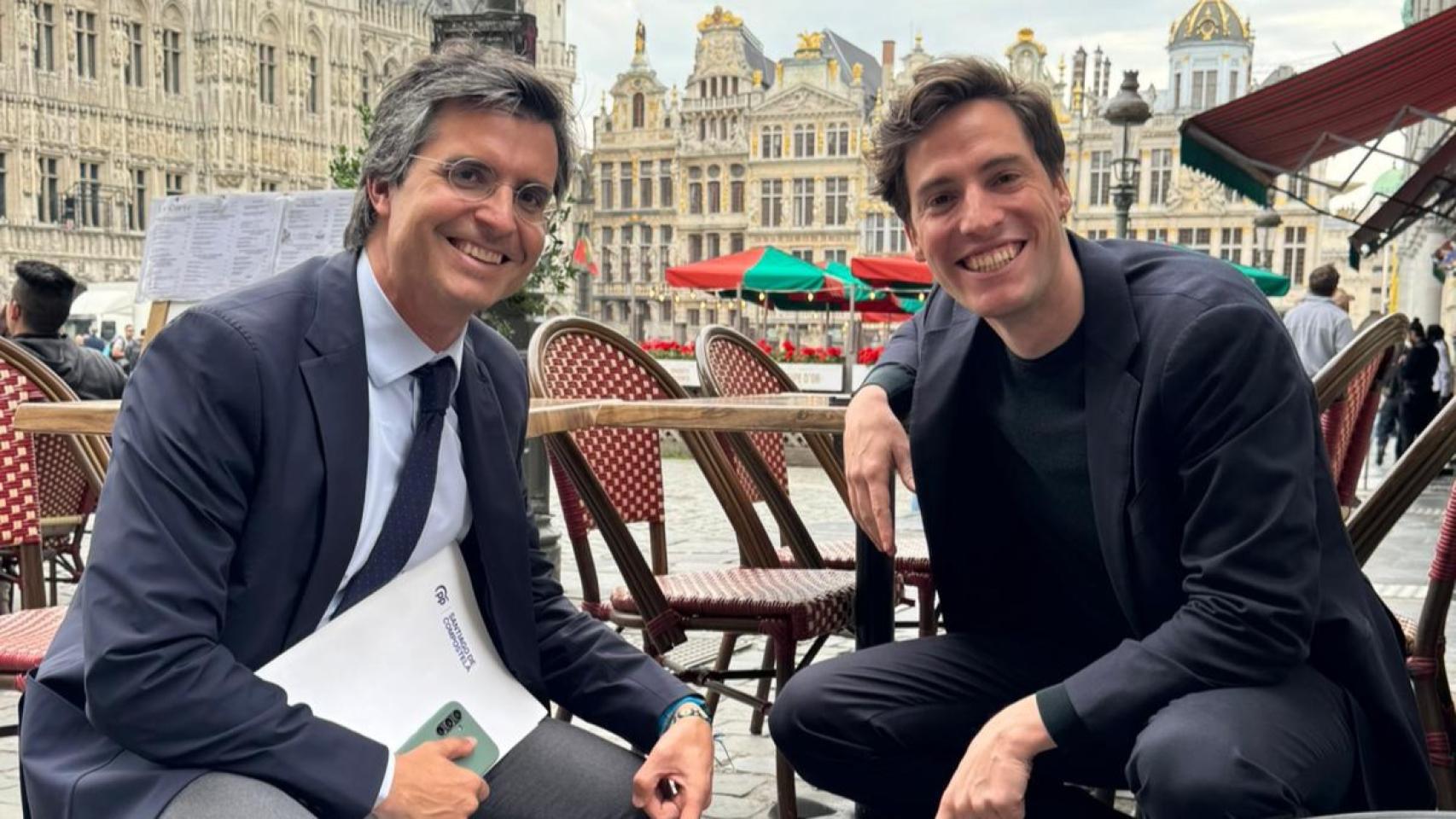 Borja Verea y el vicealcalde de Bruselas, Frederic Ceulemans