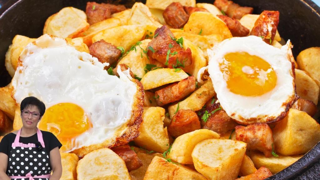 La cocinera Loli Domínguez en un montaje de El Español