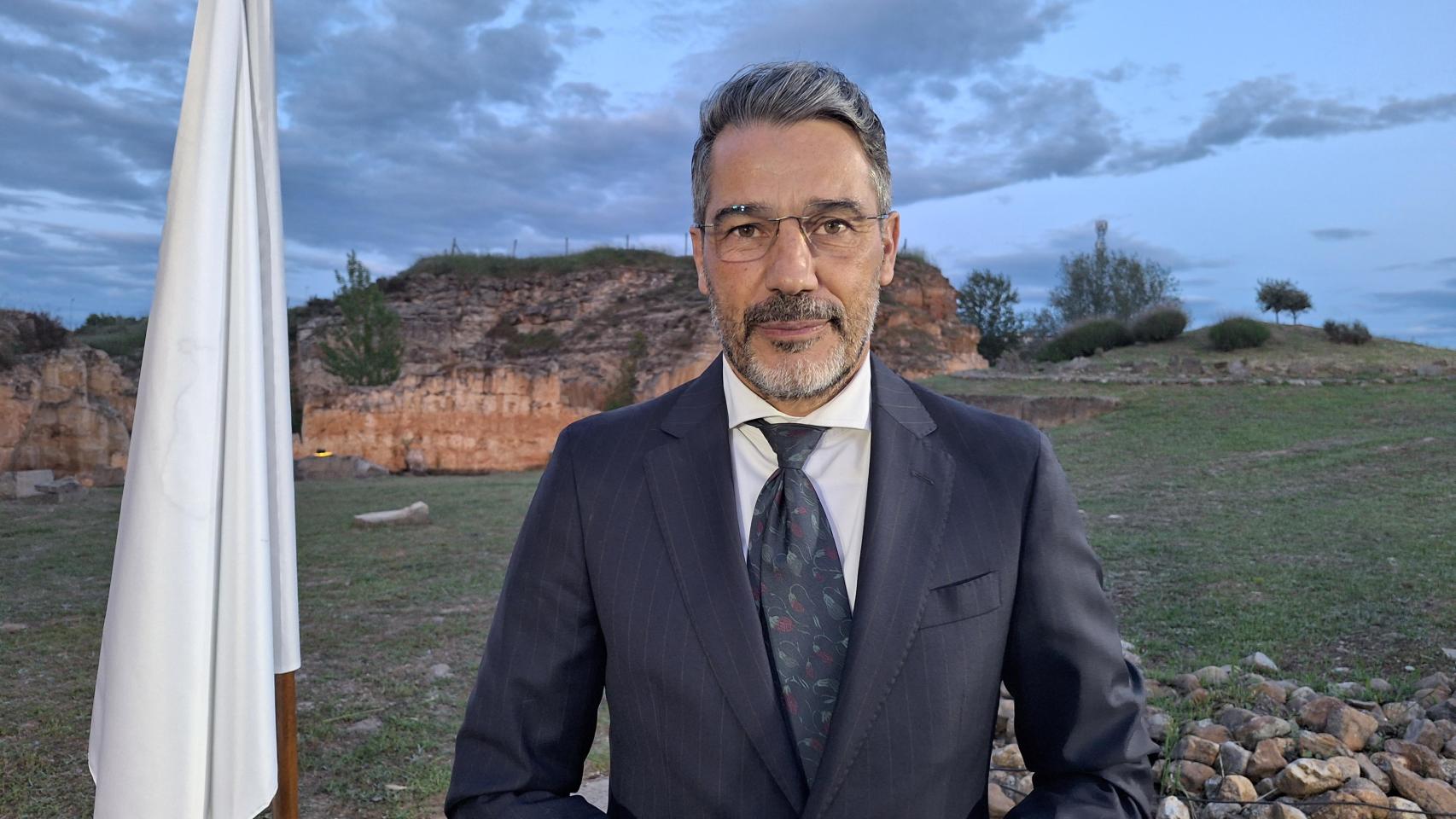 Ángel Peralvo, alcalde de Villamayor en el Hábitat Minero de la localidad. 