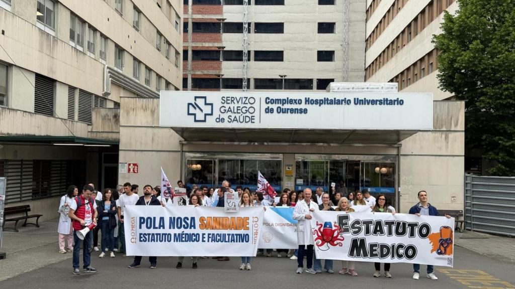 Imagen de una concentración de Simega en Ourense.
