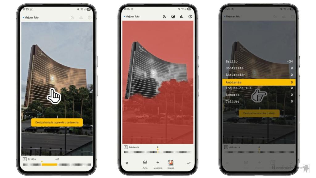 Interfaz de Snapseed 4.0