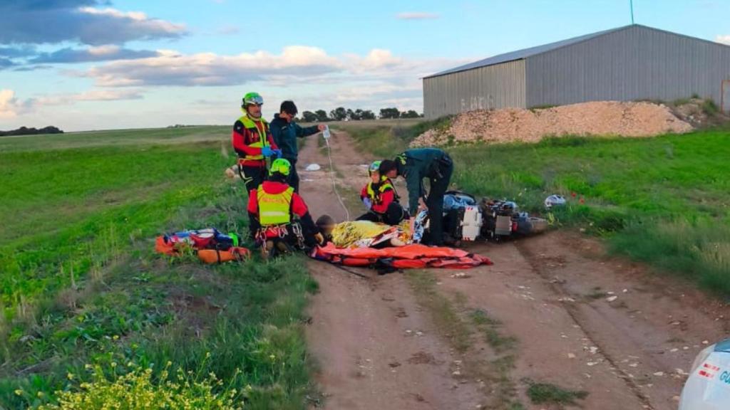 Lugar del accidente, situado entre el Pico del Águila y el aeródromo de La Cistérniga
