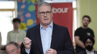 Keir Starmer en un encuentro con laboristas este fin de semana.
